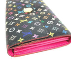 Louis Vuitton Wallet Portefeuille Sarah Monogram Multicolor Canvas Noir Black — view 3