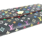 Louis Vuitton Wallet Portefeuille Sarah Monogram Multicolor Canvas Noir Black — view 5
