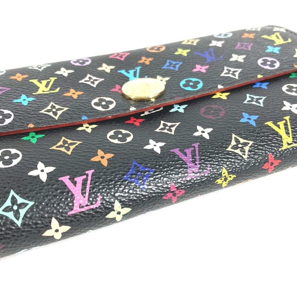 Louis Vuitton Wallet Portefeuille Sarah Monogram Multicolor Canvas Noir Black — view 5