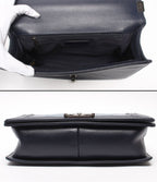 Chanel Chain Shoulder Bag Silver Single Flap Boy 25 — view 3
