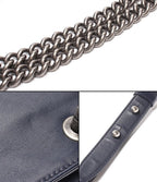 Chanel Chain Shoulder Bag Silver Single Flap Boy 25 — view 9