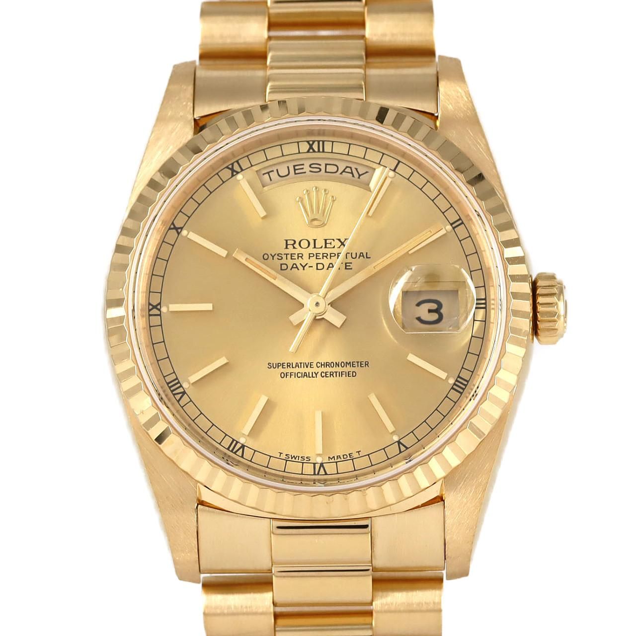 Rolex Day Date YG Automatic Winding Number Watch