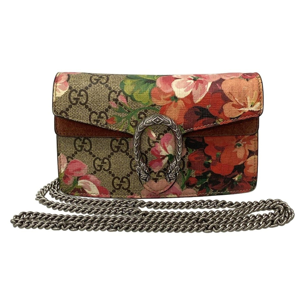 Gucci Shoulder Bag Dionysus GG Blue Mus Beige Pink Multi Floral Chain