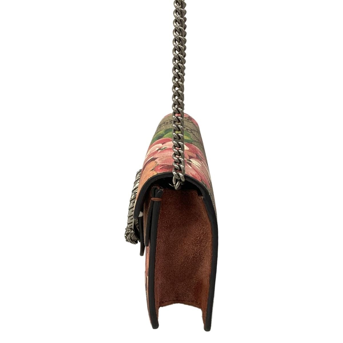 Gucci Shoulder Bag Dionysus GG Blue Mus Beige Pink Multi Floral Chain — view 4