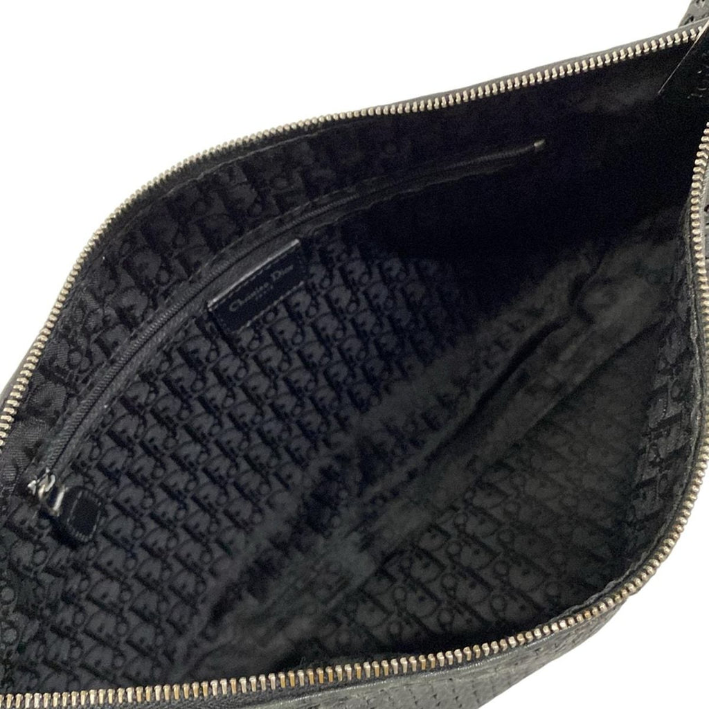 Dior Shoulder Bag Black Perforated Leather — view 7
