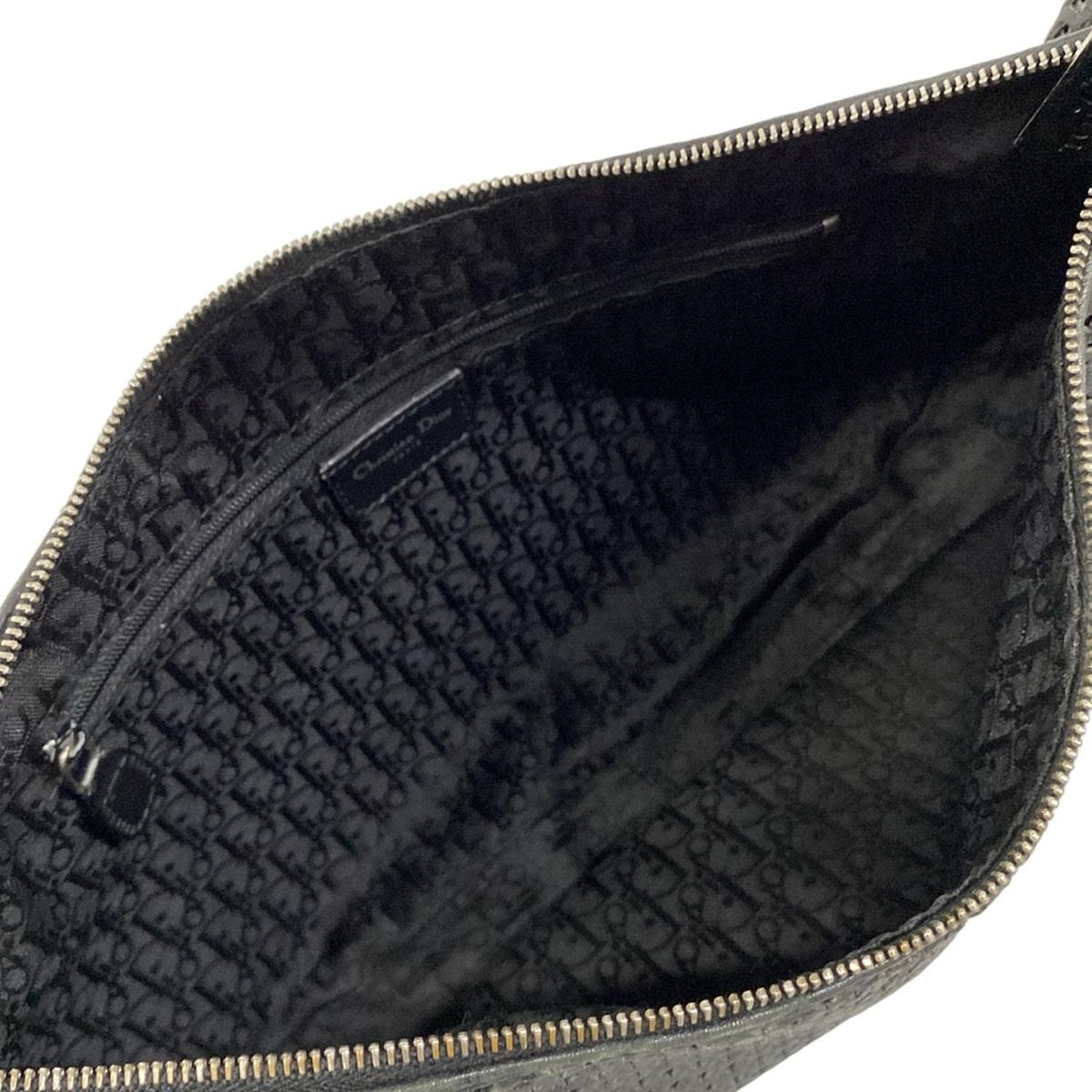 Dior Shoulder Bag Black Perforated Leather — view 7