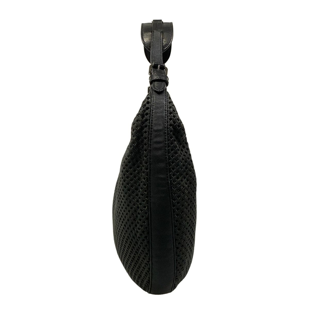 Dior Shoulder Bag Black Perforated Leather — view 4