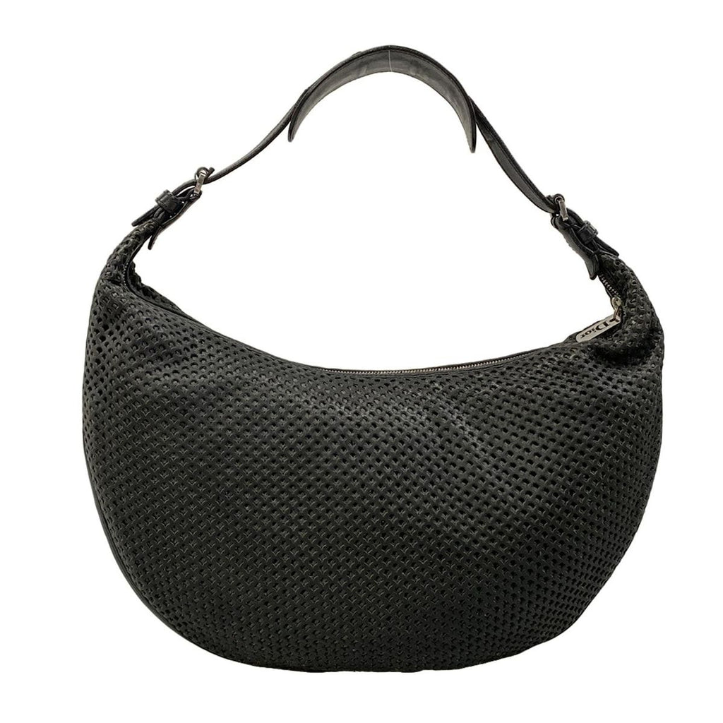Dior Shoulder Bag Black Perforated Leather — view 3