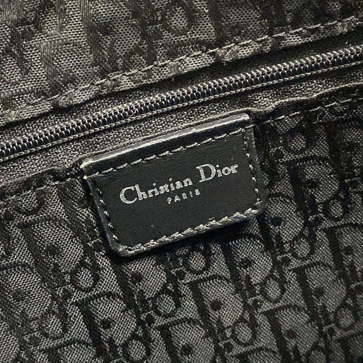 Dior Shoulder Bag Black Perforated Leather — view 9