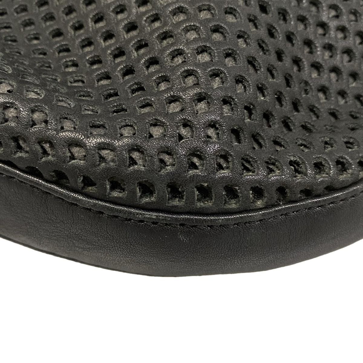 Dior Shoulder Bag Black Perforated Leather — view 6