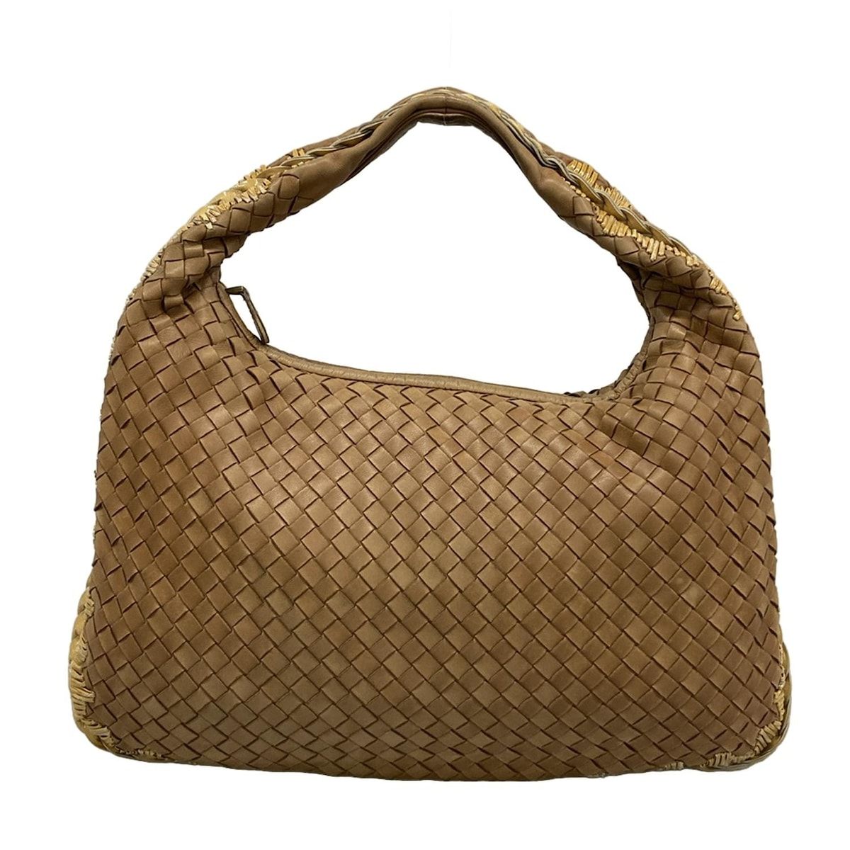 Bottega Veneta Handbag Intrecciato Brown Beige Leather