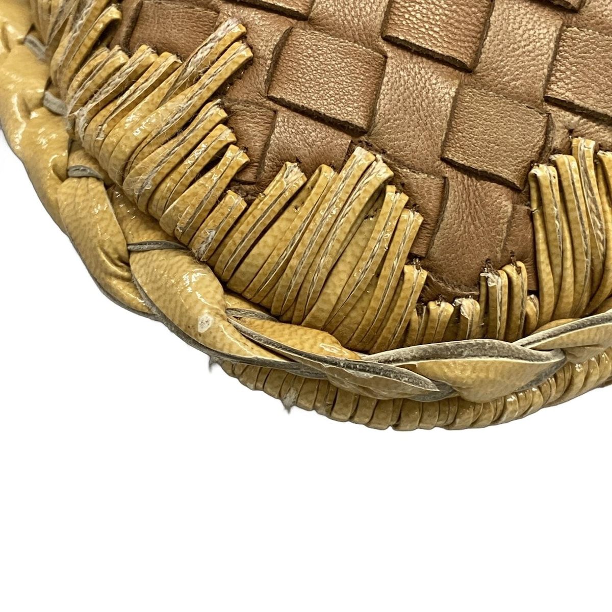 Bottega Veneta Handbag Intrecciato Brown Beige Leather — view 6