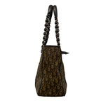 Dior Tote Romantic Trotter Dark Brown Chain Shoulder Leather — view 2