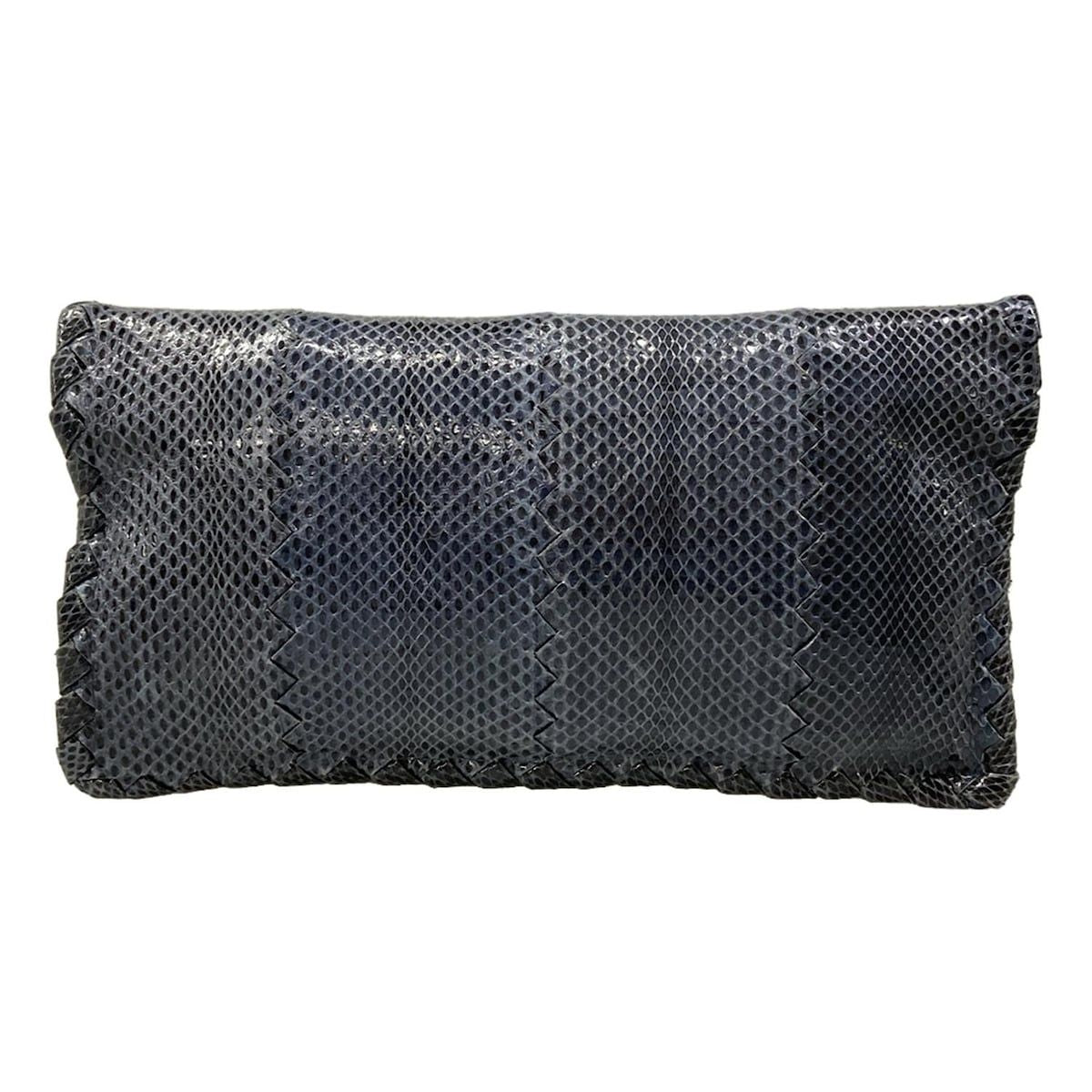 Bottega Veneta Clutch Intrecciato Navy — view 3
