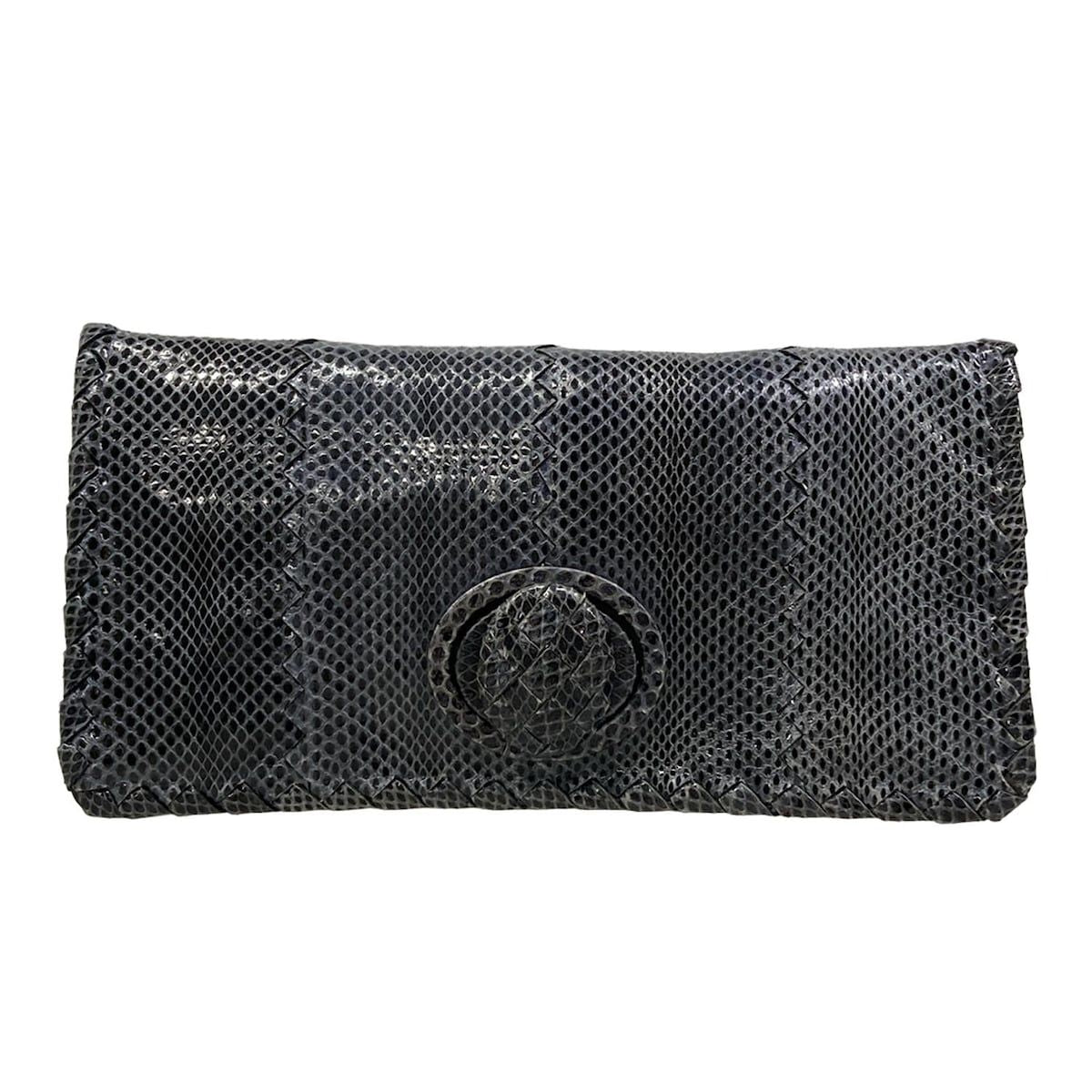 Bottega Veneta Clutch Intrecciato Navy