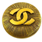 Chanel Vintage CC Logo Brooch Metal Gold High Quality Presence Accent