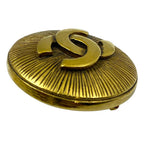 Chanel Vintage CC Logo Brooch Metal Gold High Quality Presence Accent — view 4