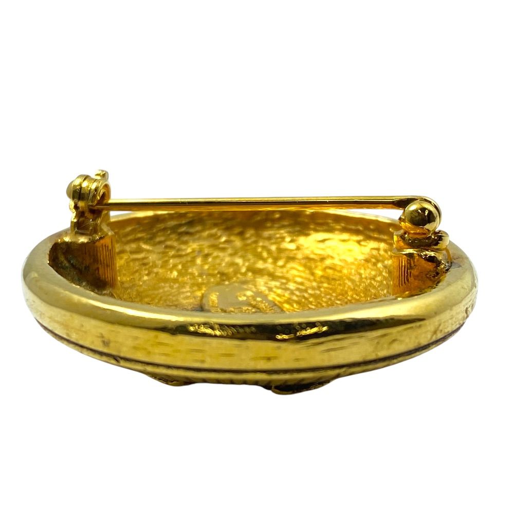 Chanel Vintage CC Logo Brooch Metal Gold High Quality Presence Accent — view 9