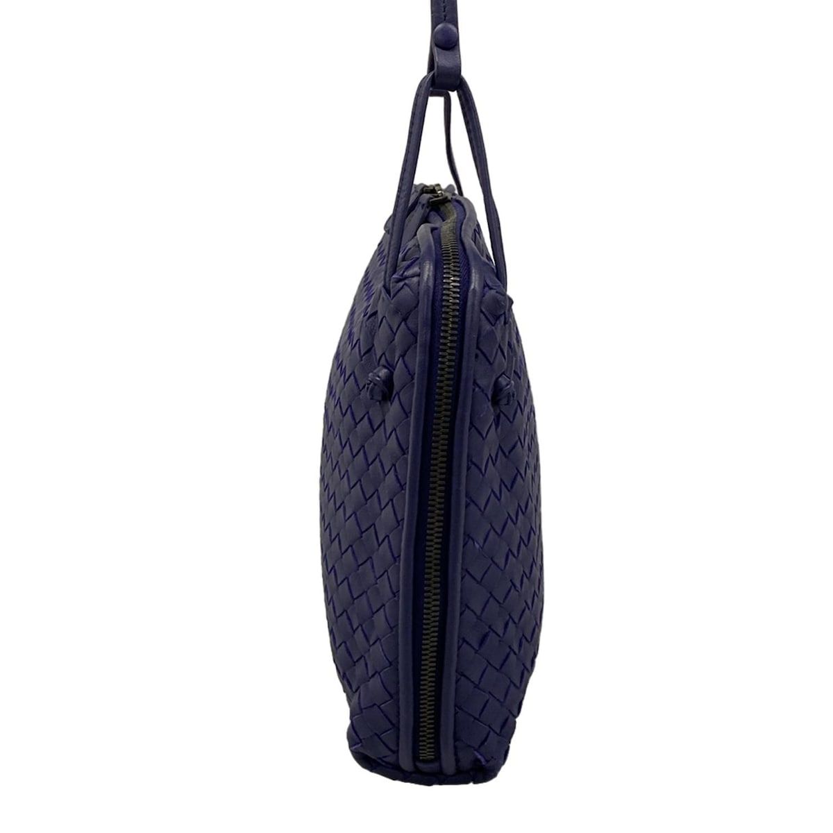 Bottega Veneta Shoulder Bag Nodini Navy Leather — view 4
