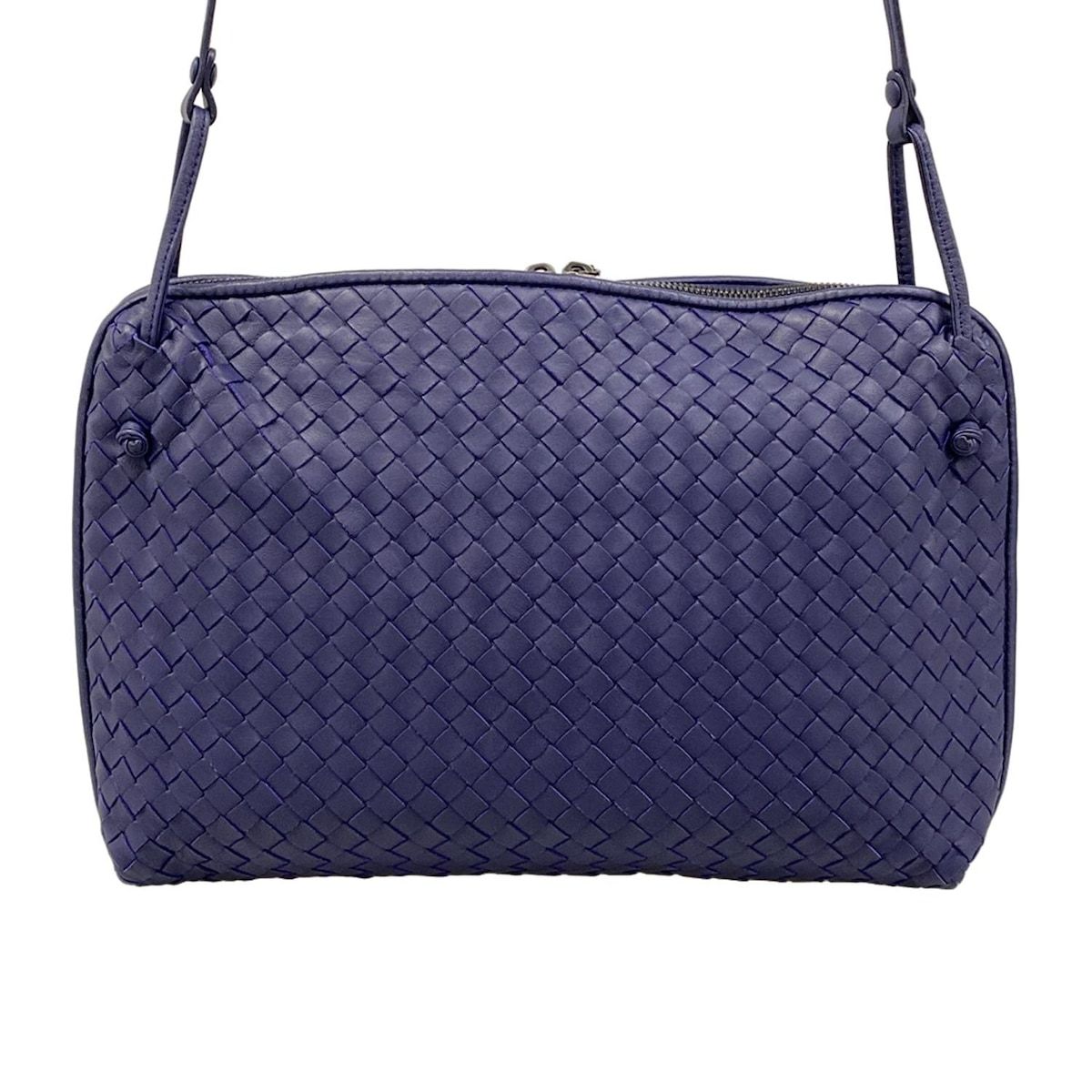 Bottega Veneta Shoulder Bag Nodini Navy Leather — view 3