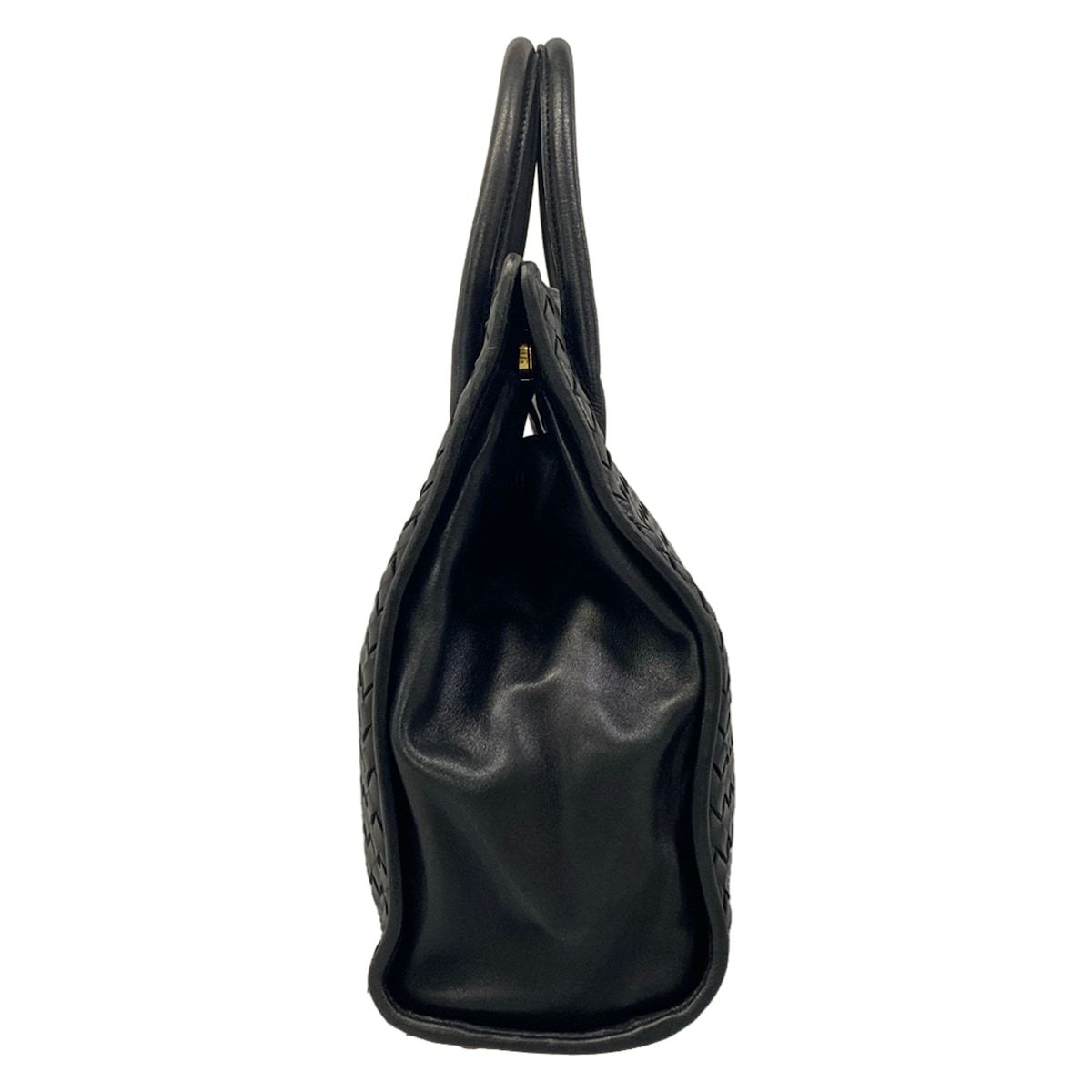 Bottega Veneta Handbag Intrecciato Black Leather — view 2