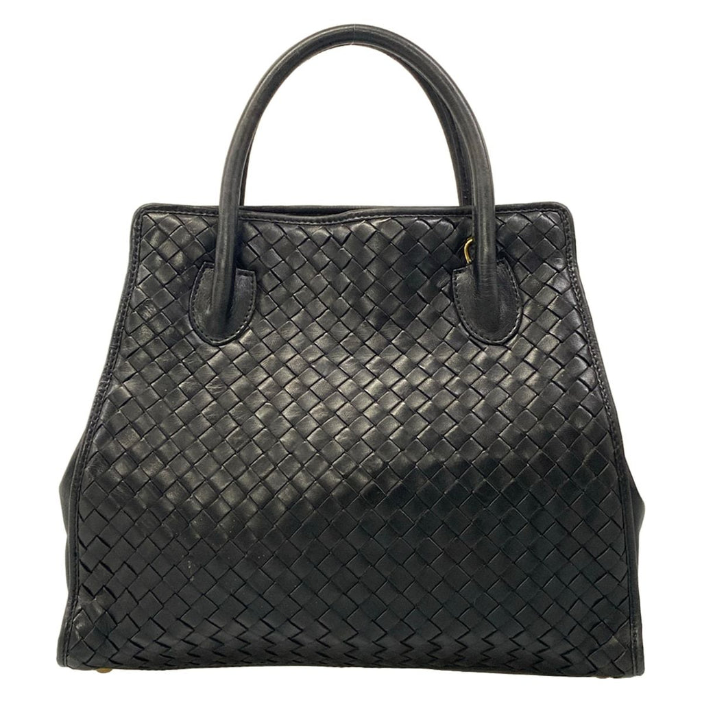 Bottega Veneta Handbag Intrecciato Black Leather — view 3