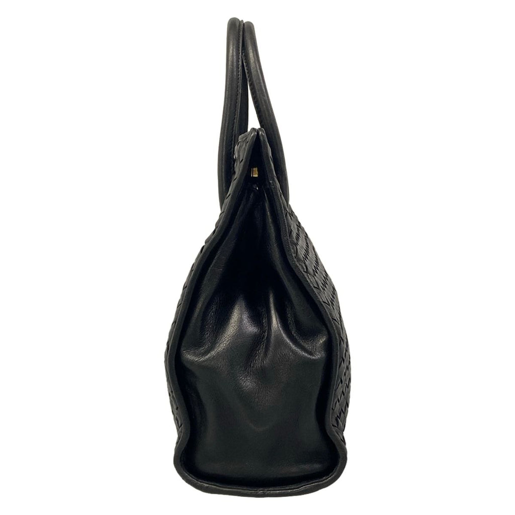 Bottega Veneta Handbag Intrecciato Black Leather — view 4