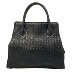 Bottega Veneta Handbag Intrecciato Black Leather