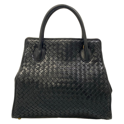 Bottega Veneta Handbag Intrecciato Black Leather