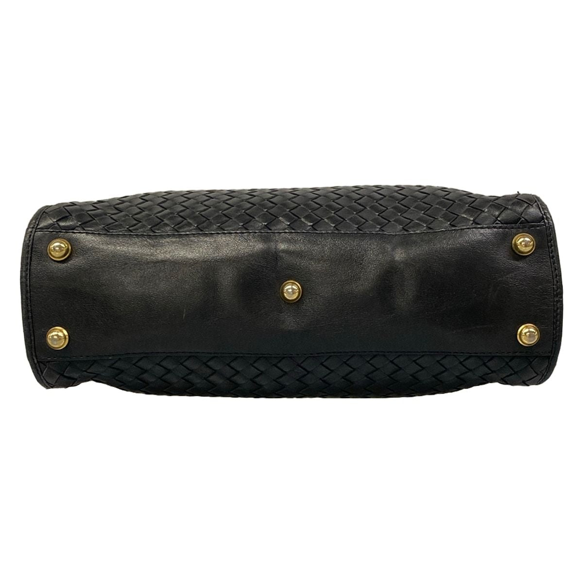 Bottega Veneta Handbag Intrecciato Black Leather — view 5