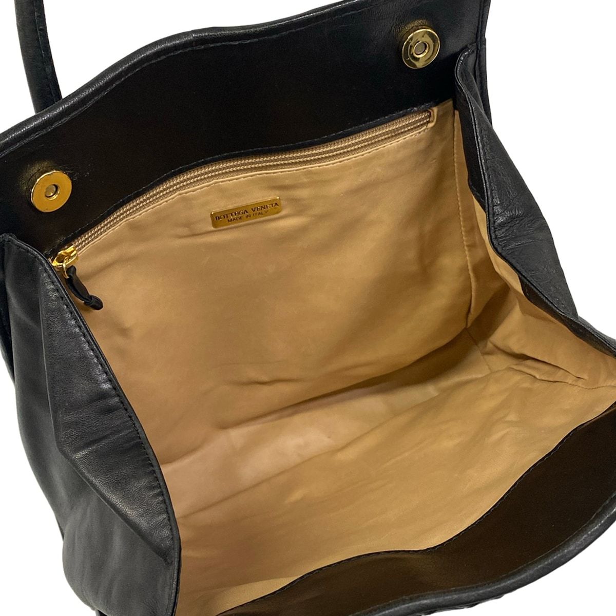 Bottega Veneta Handbag Intrecciato Black Leather — view 7