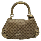 Gucci Handbag Indie Beige Dark Brown Gold Leather — view 3