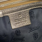 Gucci Handbag Indie Beige Dark Brown Gold Leather — view 9