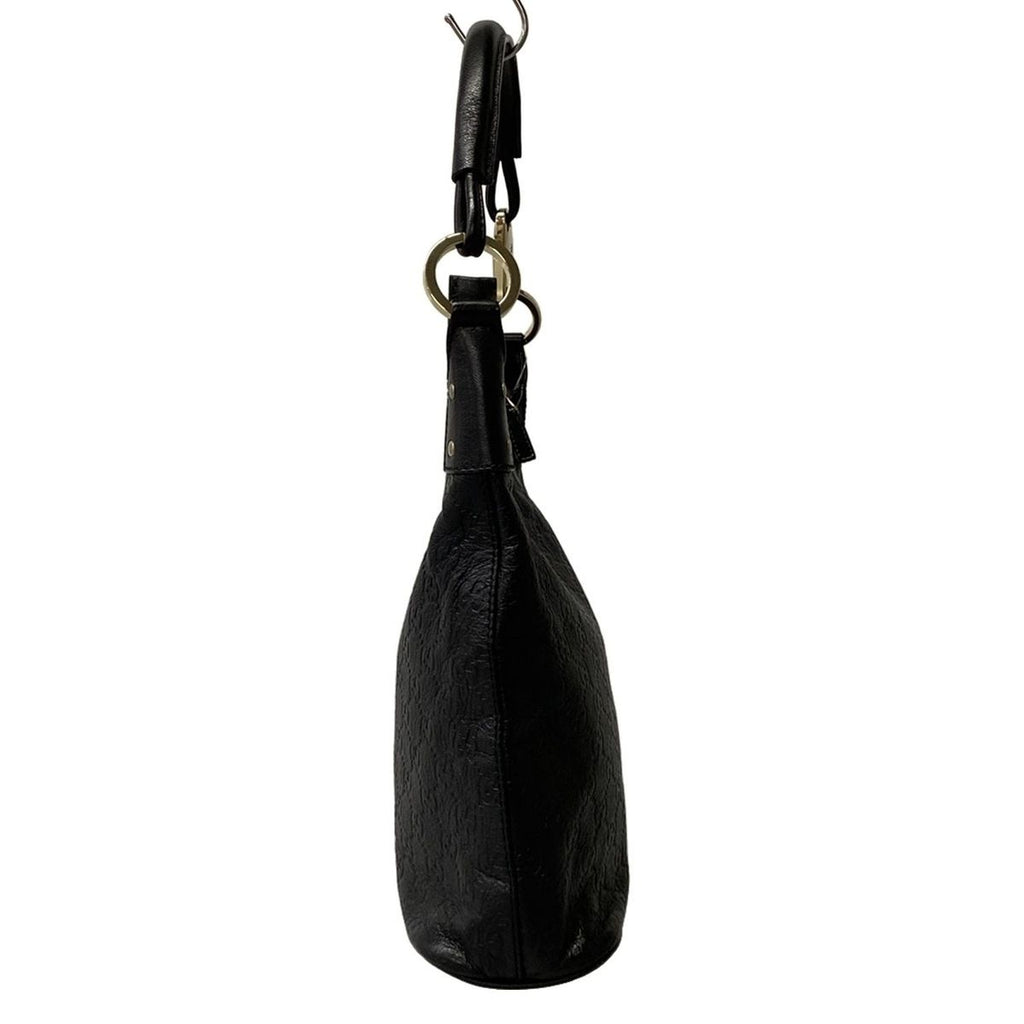 Gucci Shoulder Bag Guccissima Line Black Leather — view 4