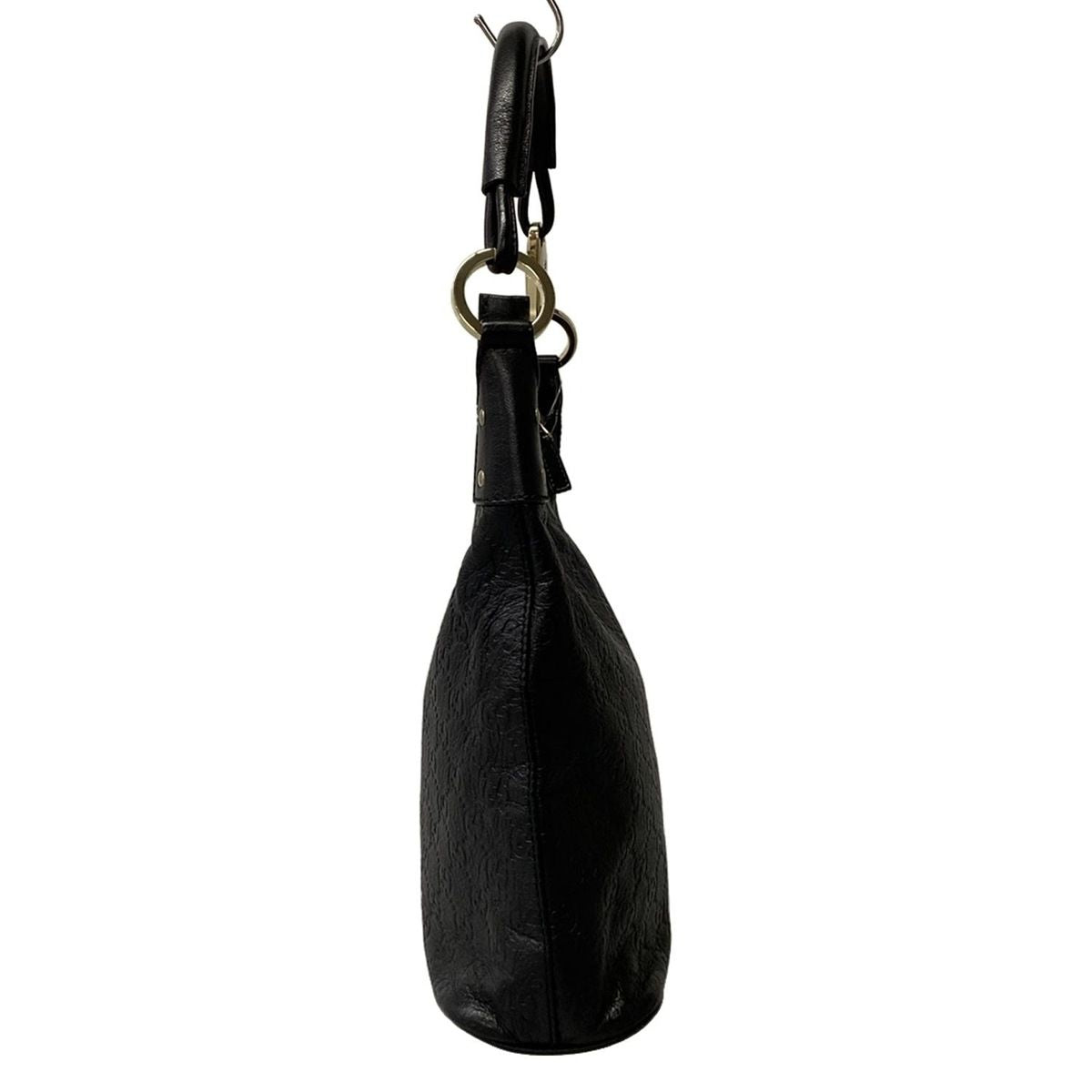 Gucci Shoulder Bag Guccissima Line Black Leather — view 4