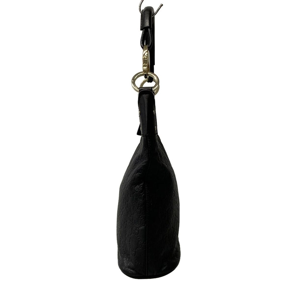 Gucci Shoulder Bag Guccissima Line Black Leather — view 2