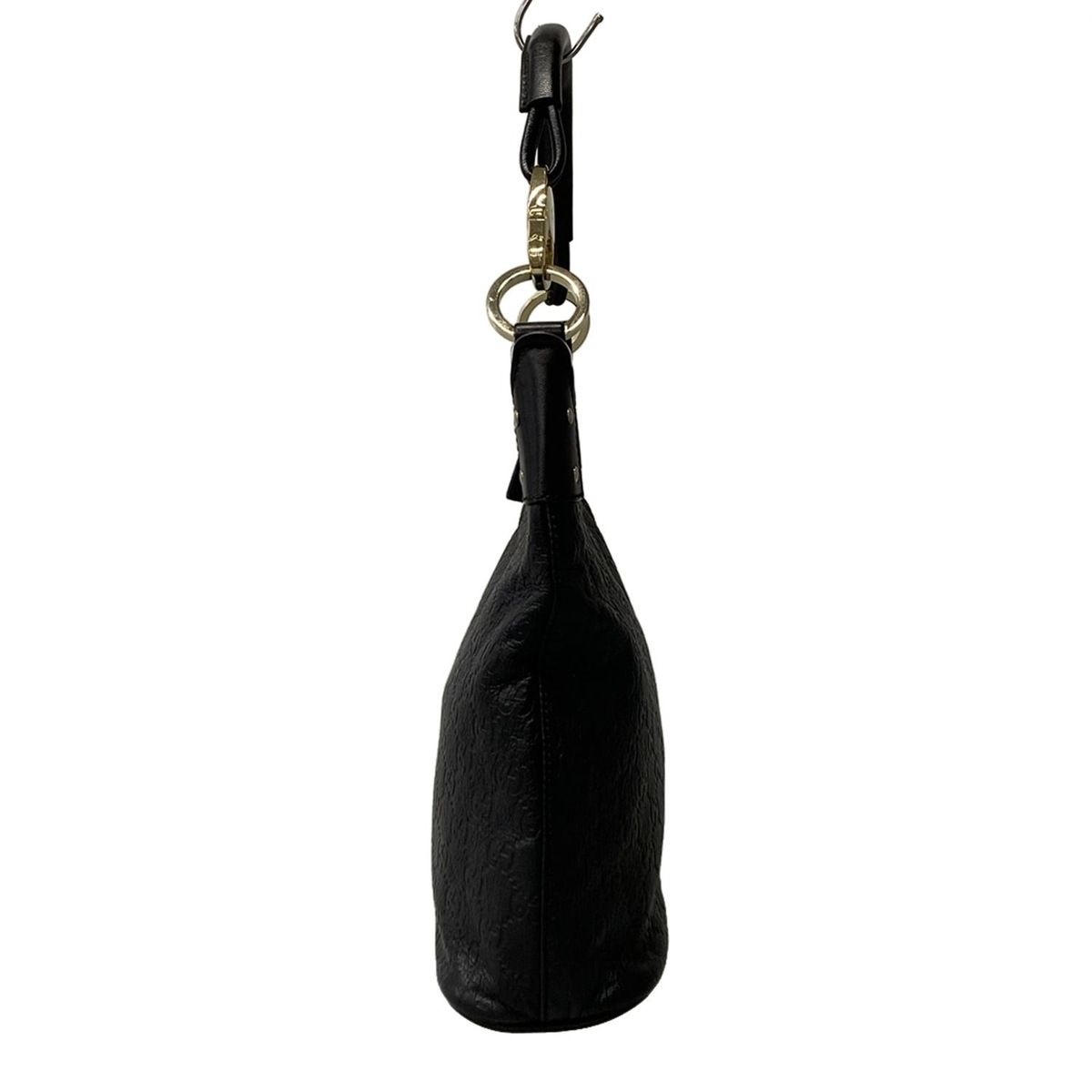 Gucci Shoulder Bag Guccissima Line Black Leather — view 2