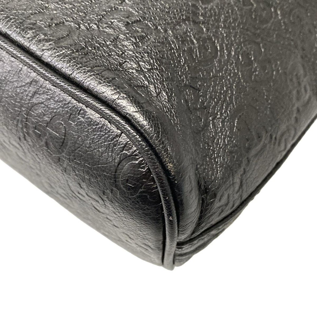 Gucci Shoulder Bag Guccissima Line Black Leather — view 6