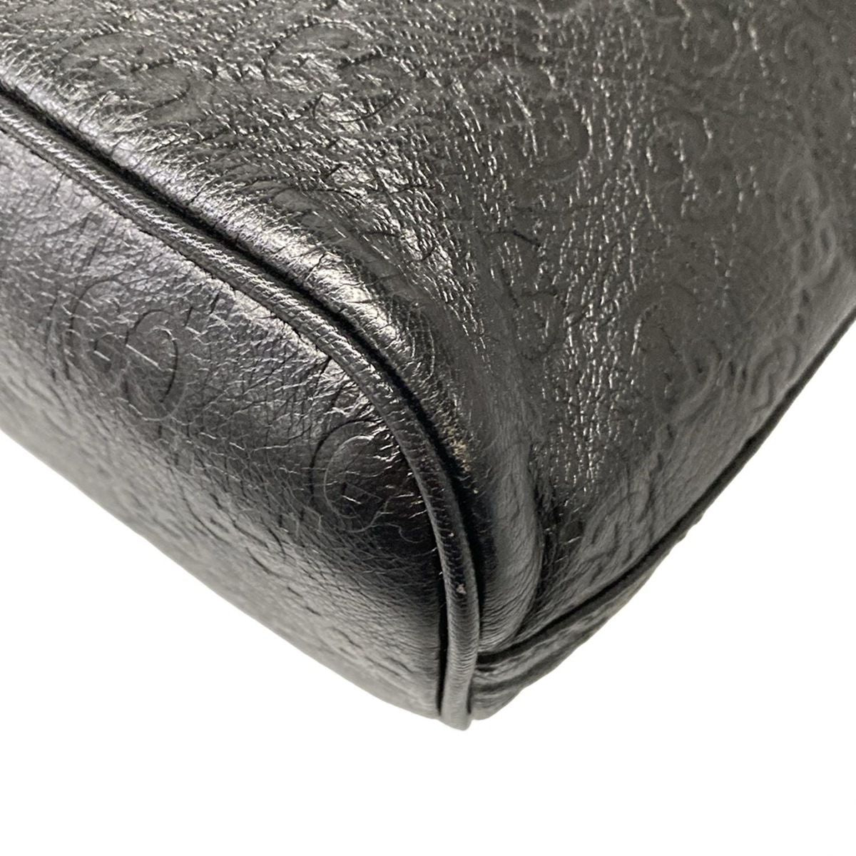 Gucci Shoulder Bag Guccissima Line Black Leather — view 6