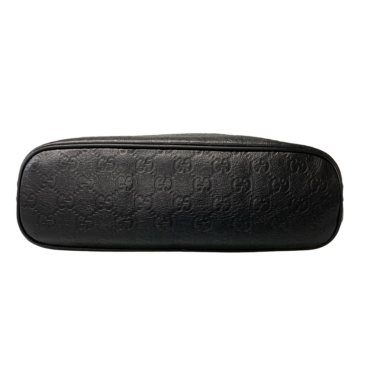Gucci Shoulder Bag Guccissima Line Black Leather — view 5