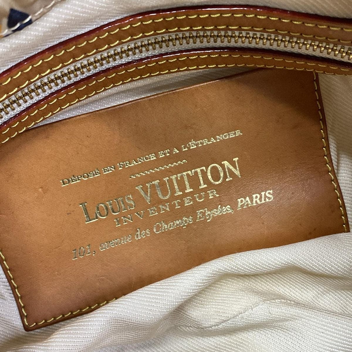 Louis Vuitton Shoulder Bag Collection Line Bulle MM Beige Cotton — view 9