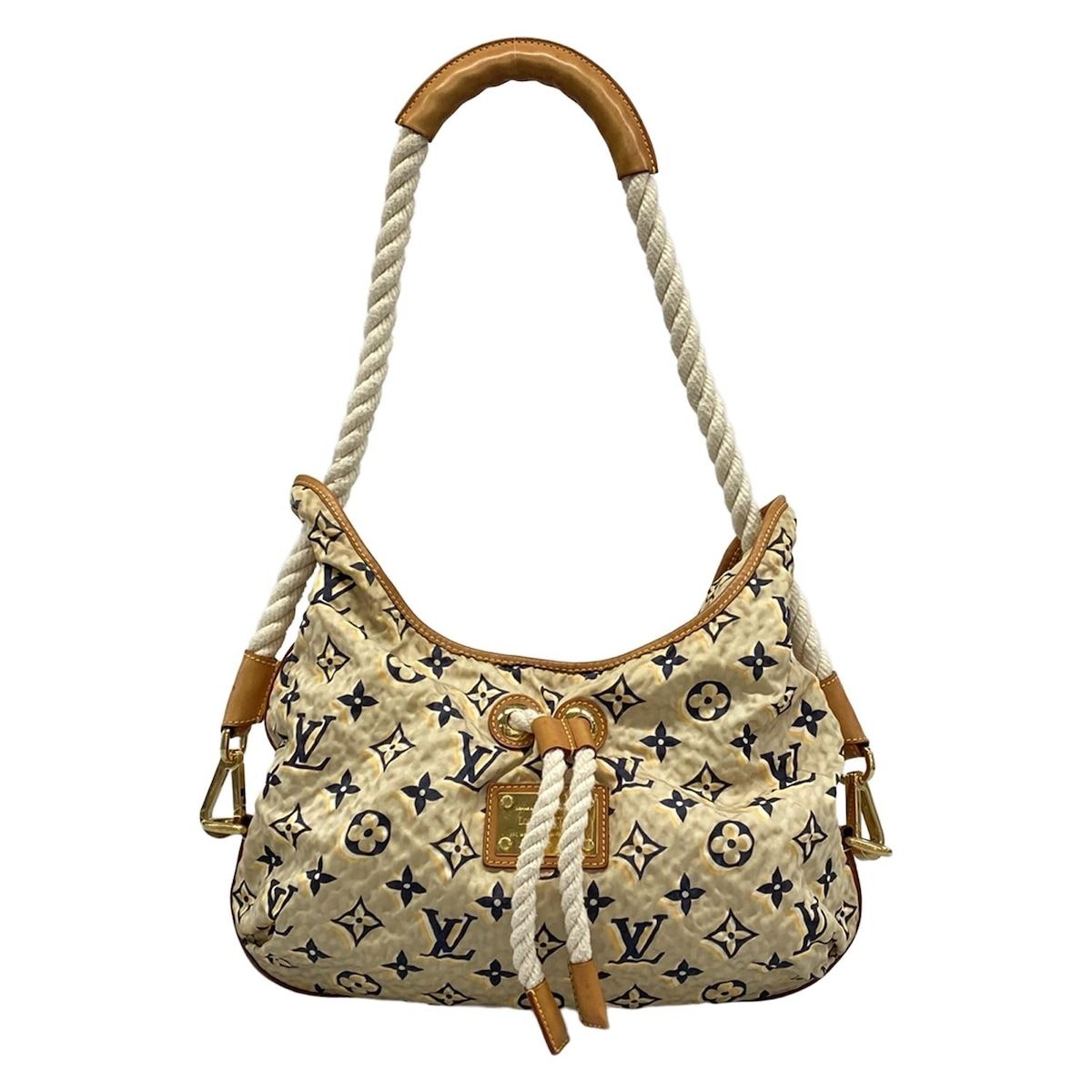 Louis Vuitton Shoulder Bag Collection Line Bulle MM Beige Cotton