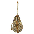 Louis Vuitton Shoulder Bag Collection Line Bulle MM Beige Cotton — view 4
