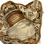 Louis Vuitton Shoulder Bag Collection Line Bulle MM Beige Cotton — view 7
