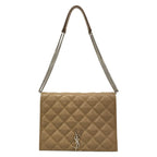 Saint Laurent Paris Shoulder Bag Beige Chain Leather