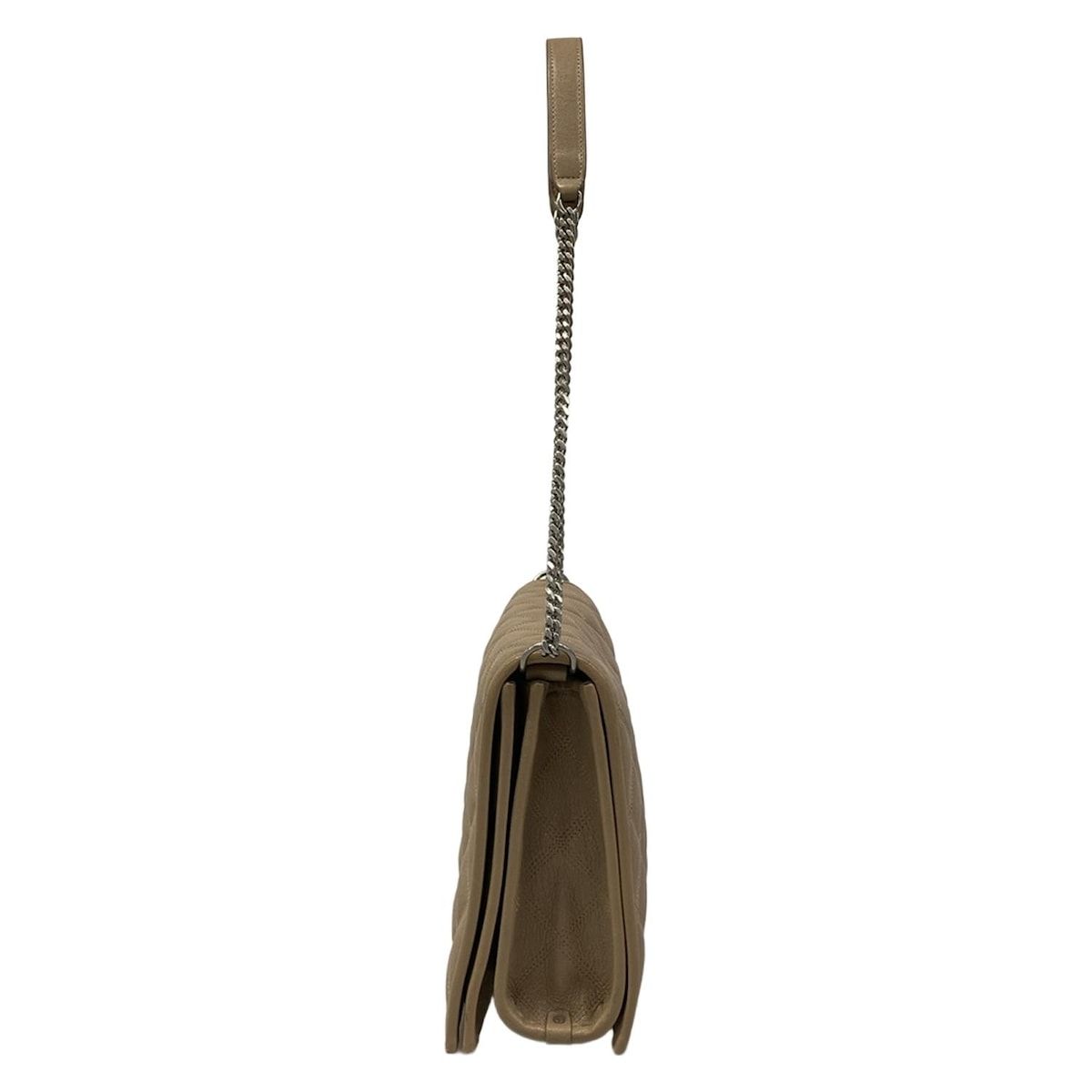Saint Laurent Paris Shoulder Bag Beige Chain Leather — view 4