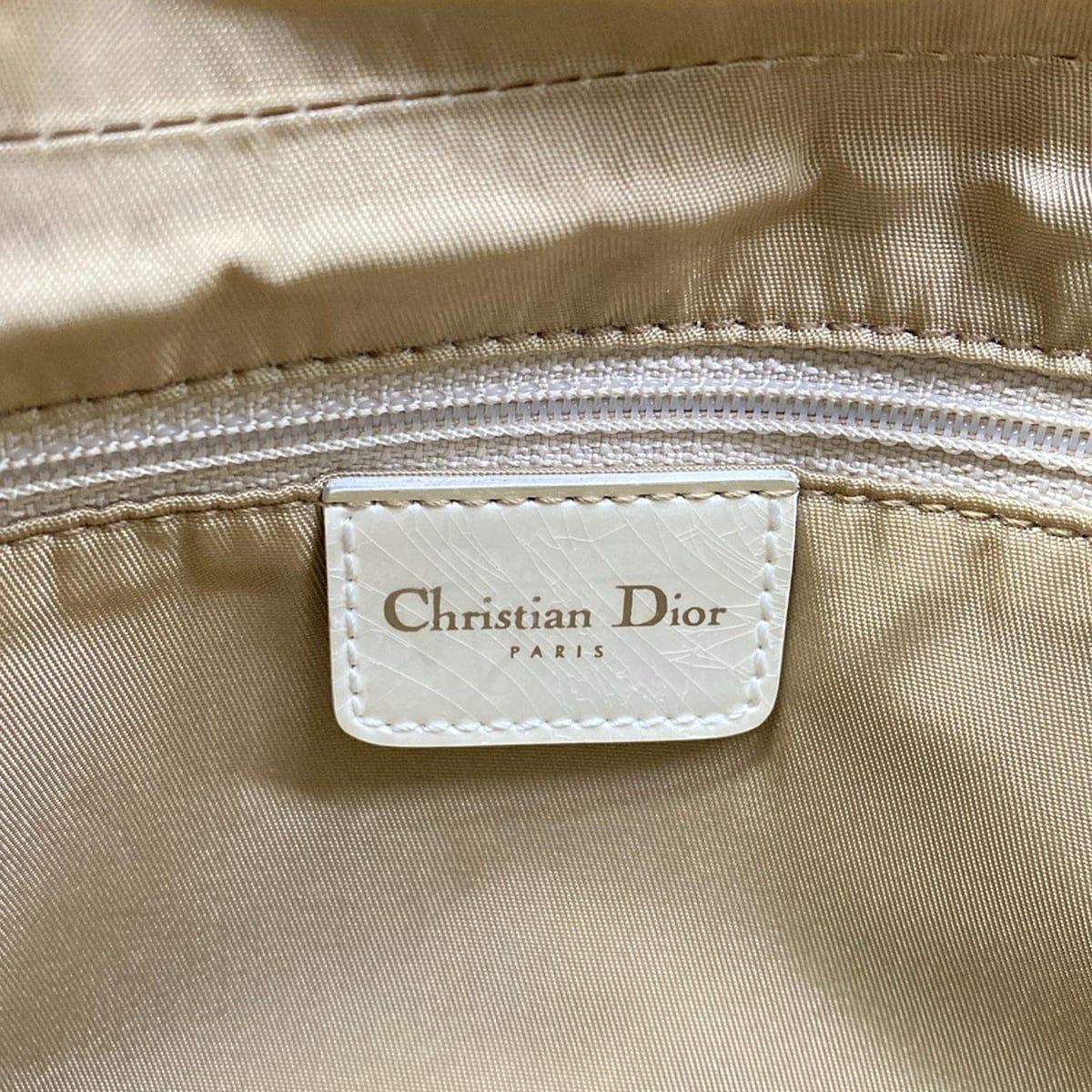 Dior Shoulder Bag Maris Pearl Light Brown Ivory Leather — view 8