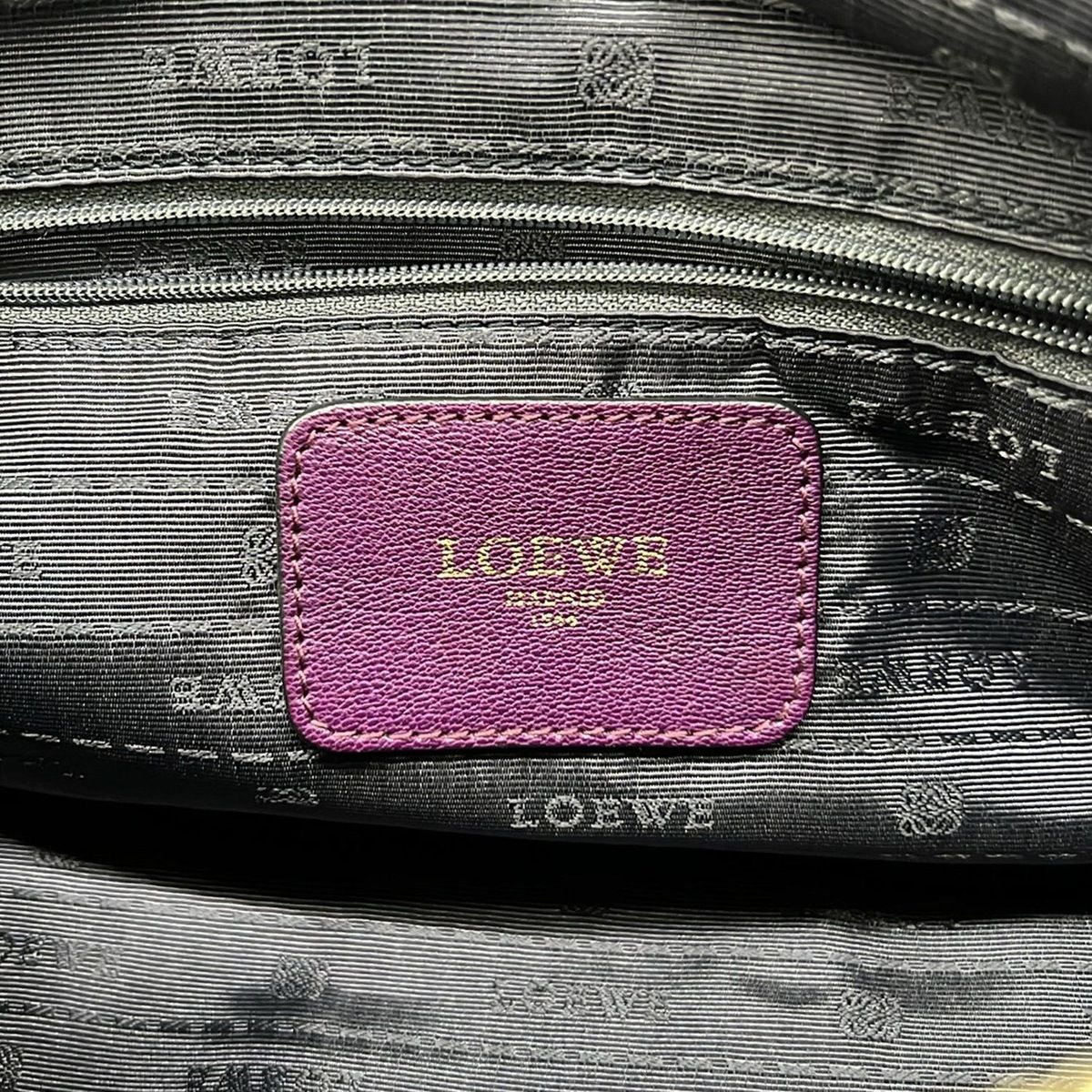Loewe Handbag Purple Leather — view 9
