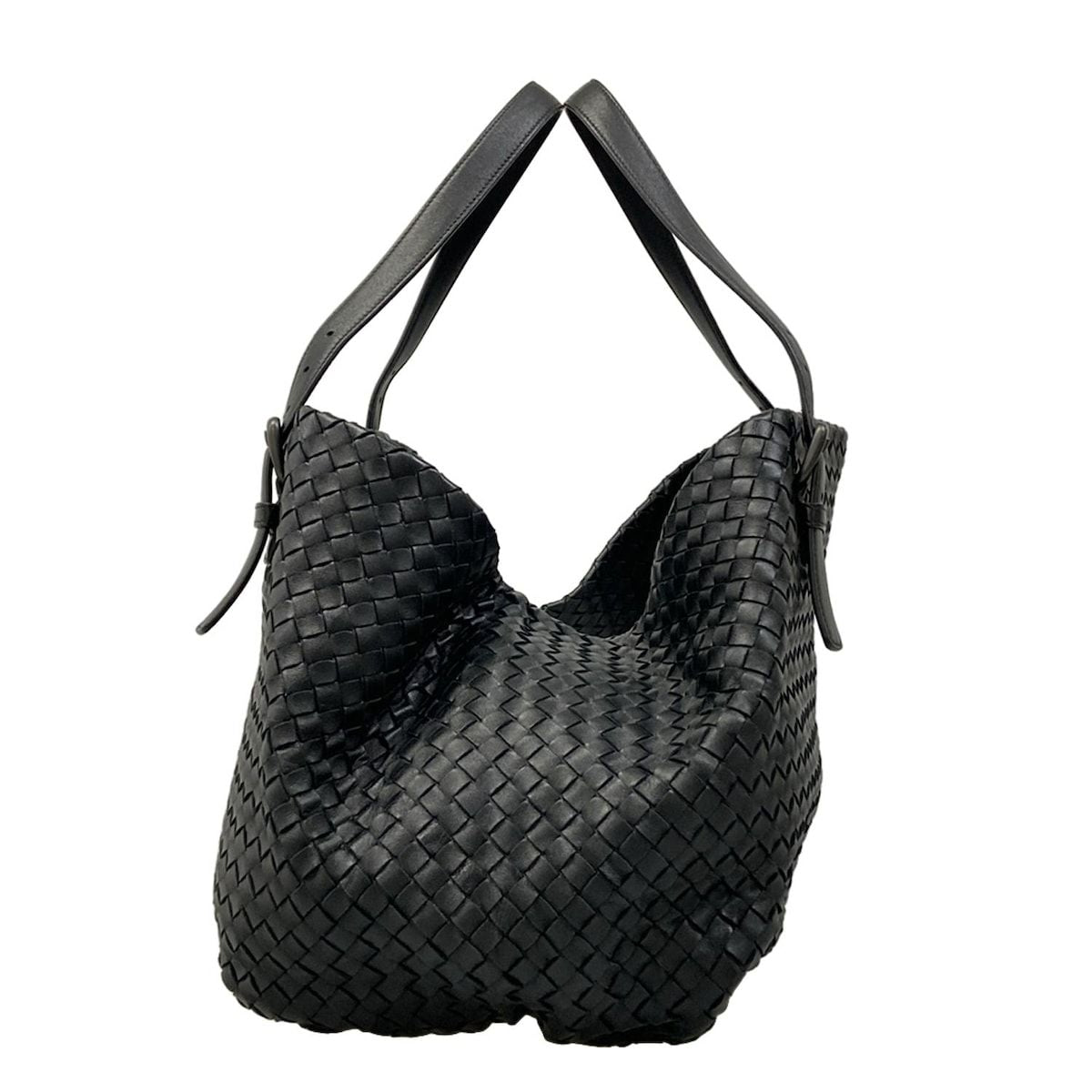 Bottega Veneta Tote Cesta Black Leather — view 2