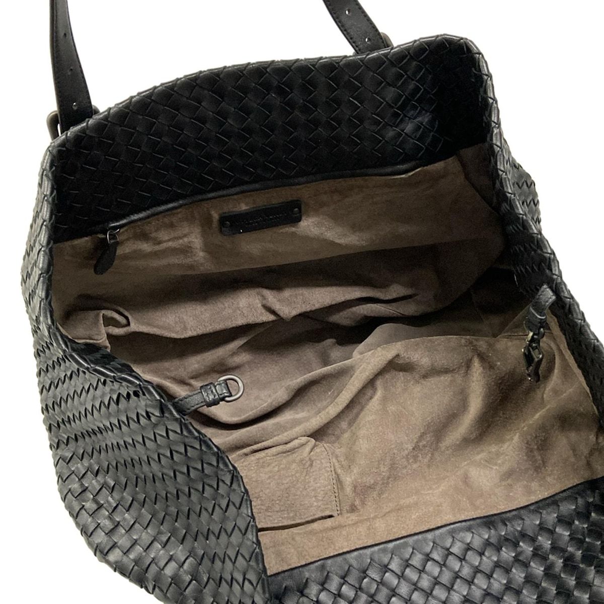 Bottega Veneta Tote Cesta Black Leather — view 7